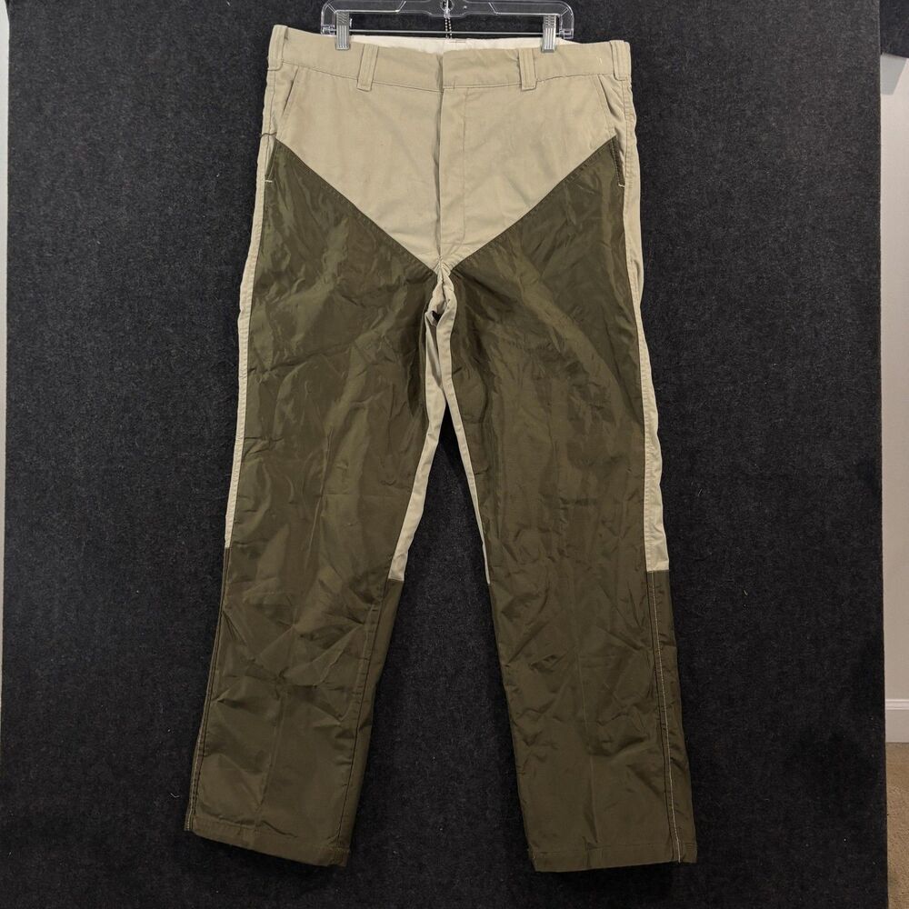 Vintage Duxbak Hunting Pants Men's 38x32 Khaki Green Canvas Field Brush Briar